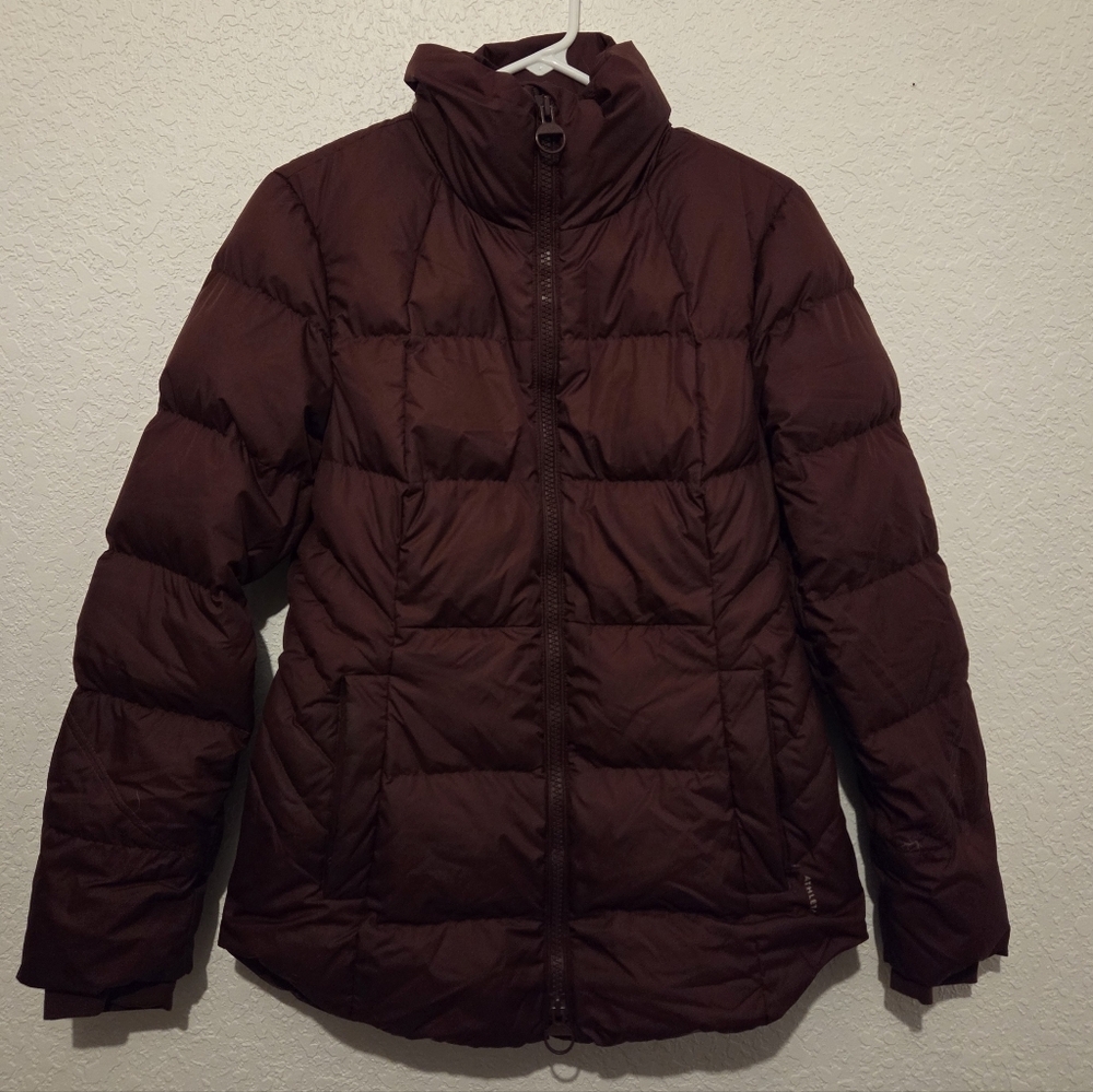 Women's Athleta Downtown/Puffer Jacket Full Zip in Maroon/Burgundy Size:Small - Picture 4 of 11